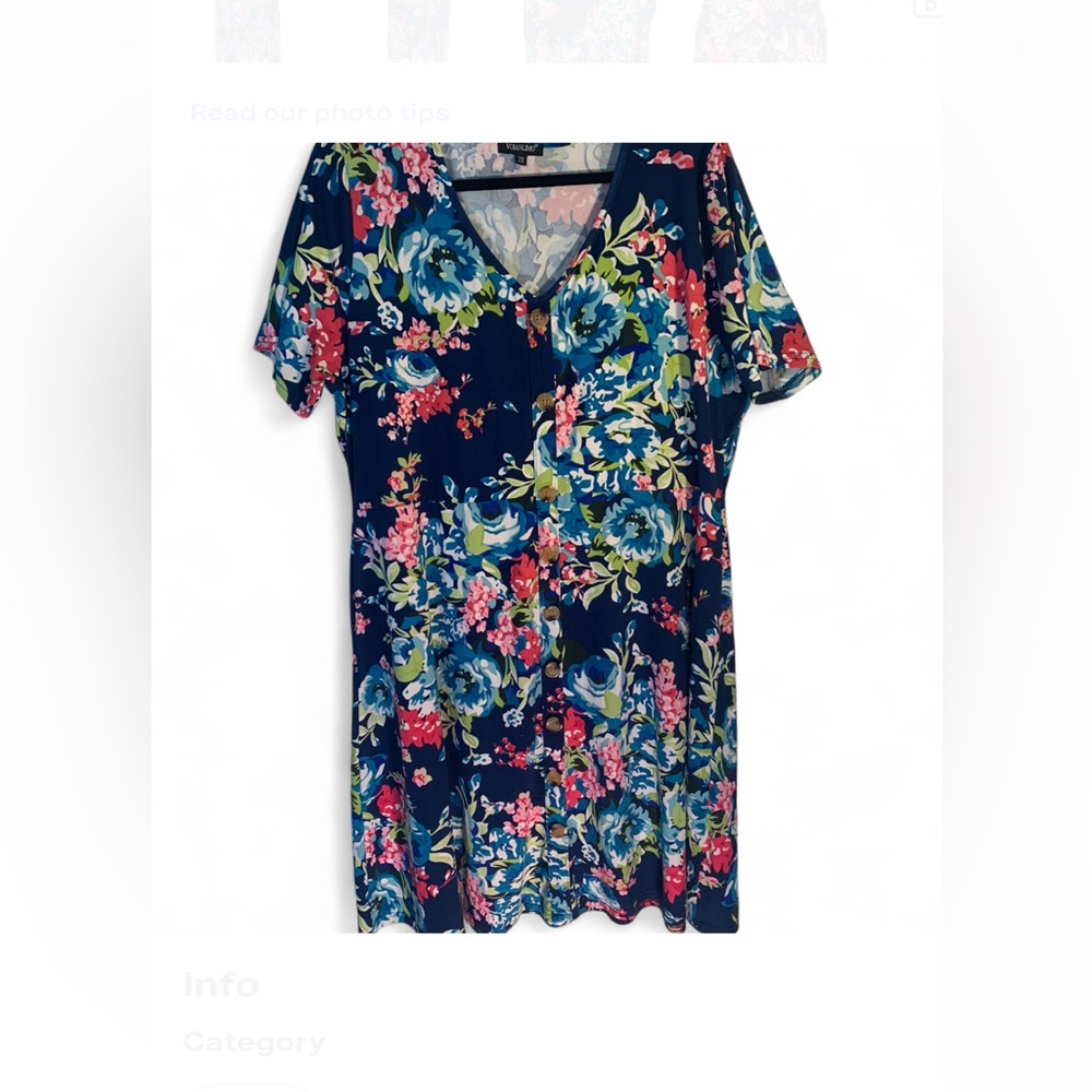Enchanted Meadow Butterfly Core Floral Midi Dress Women’s size XXL